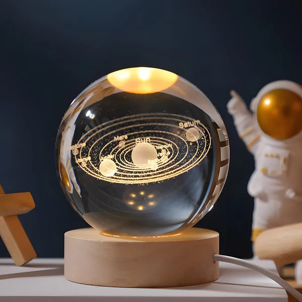 Belro Sphere Lamp emitting soft, colorful glow, perfect for night lighting and creating a cozy atmosphere.