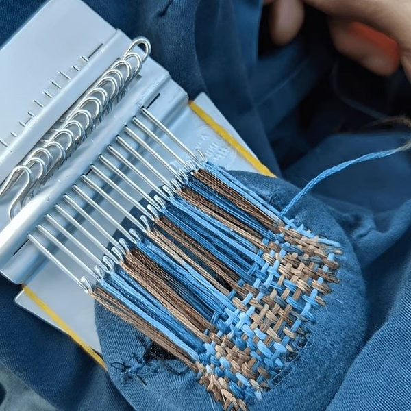 Belro weaving tool set for men, showing various weaving tools and accessories on a neutral background.