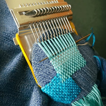 Belro weaving tool set for men's clothing, featuring various tools arranged for fabric weaving and textile craftsmanship.