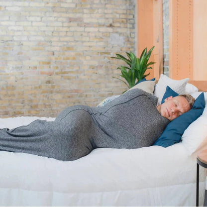 Belro adult swaddle blanket in soft, cozy fabric, perfect for relaxing at home or adding a touch of comfort to bedding.