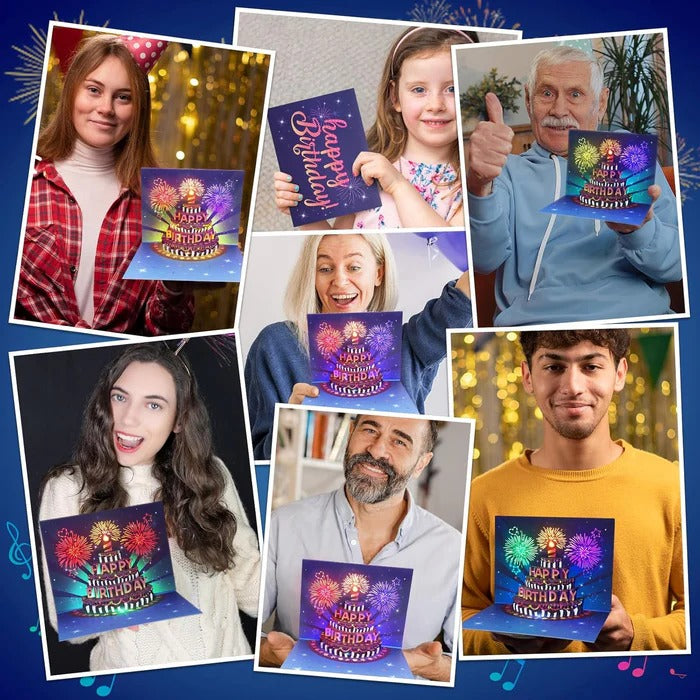 Belro pop-up birthday card featuring colorful clothing-themed design, perfect for celebrating special occasions.