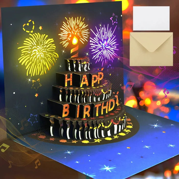 Belro men's pop-up birthday card featuring colorful, festive designs with a playful clothing-themed illustration.