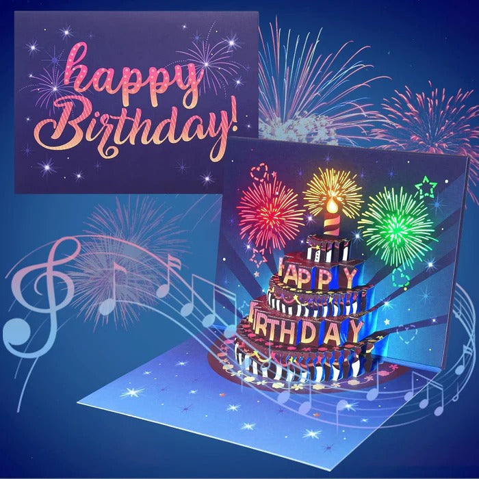 Belro pop-up birthday card featuring colorful clothing-themed design, perfect for celebrating special occasions.