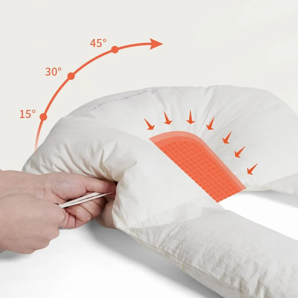 Belro infant support pillow with soft fabric cover, designed for baby comfort and safety in bed or nursery.