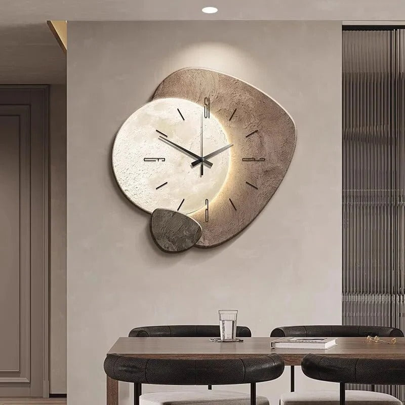 Belro minimalist wall clock with a sleek design, round face, and modern black hands, perfect for home decor.