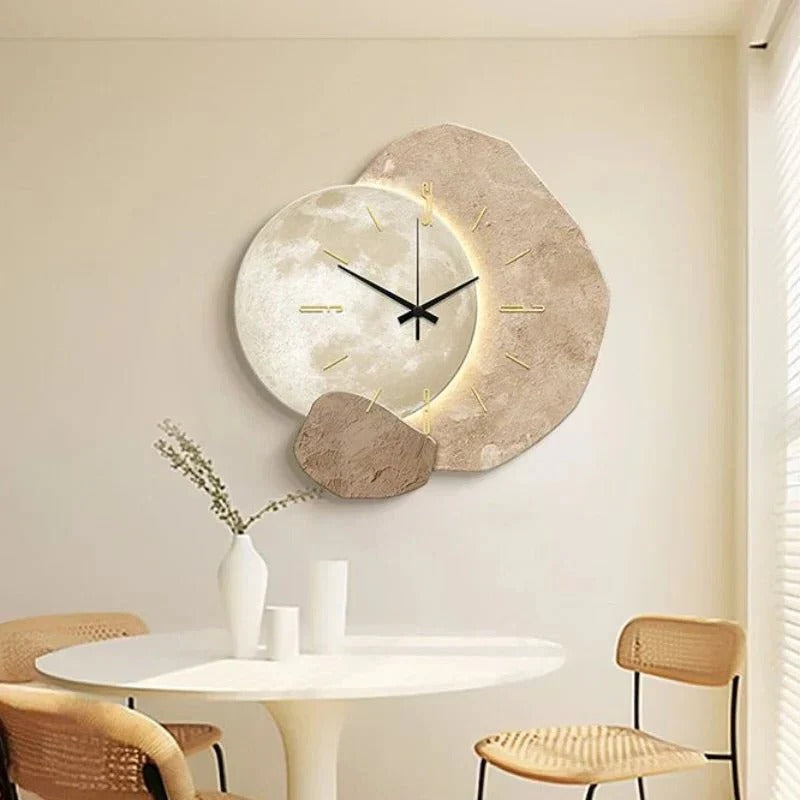 Belro minimalist wall clock with a sleek design, featuring a simple round face and modern hour and minute hands for home decor.