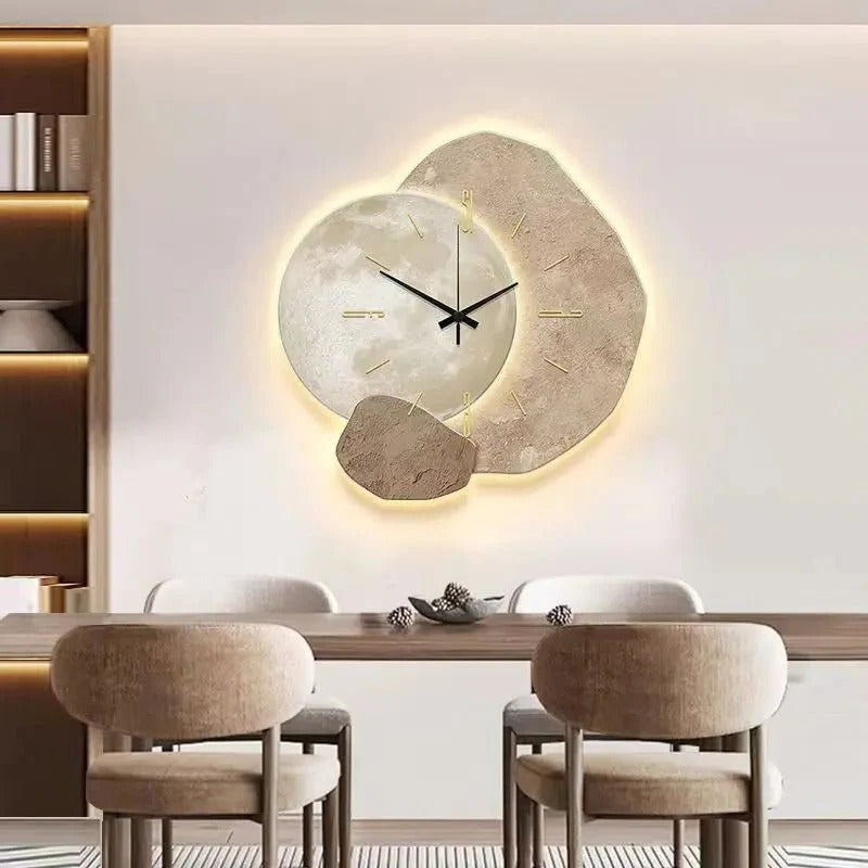 Belro minimalist wall clock with a sleek round design, black hands, and a white face, perfect for modern home decor.
