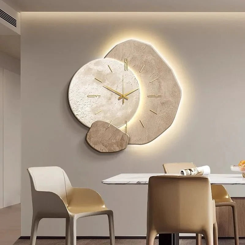 Belro minimalist wall clock with a sleek, modern design for home decor, featuring a simple round face and clean lines.