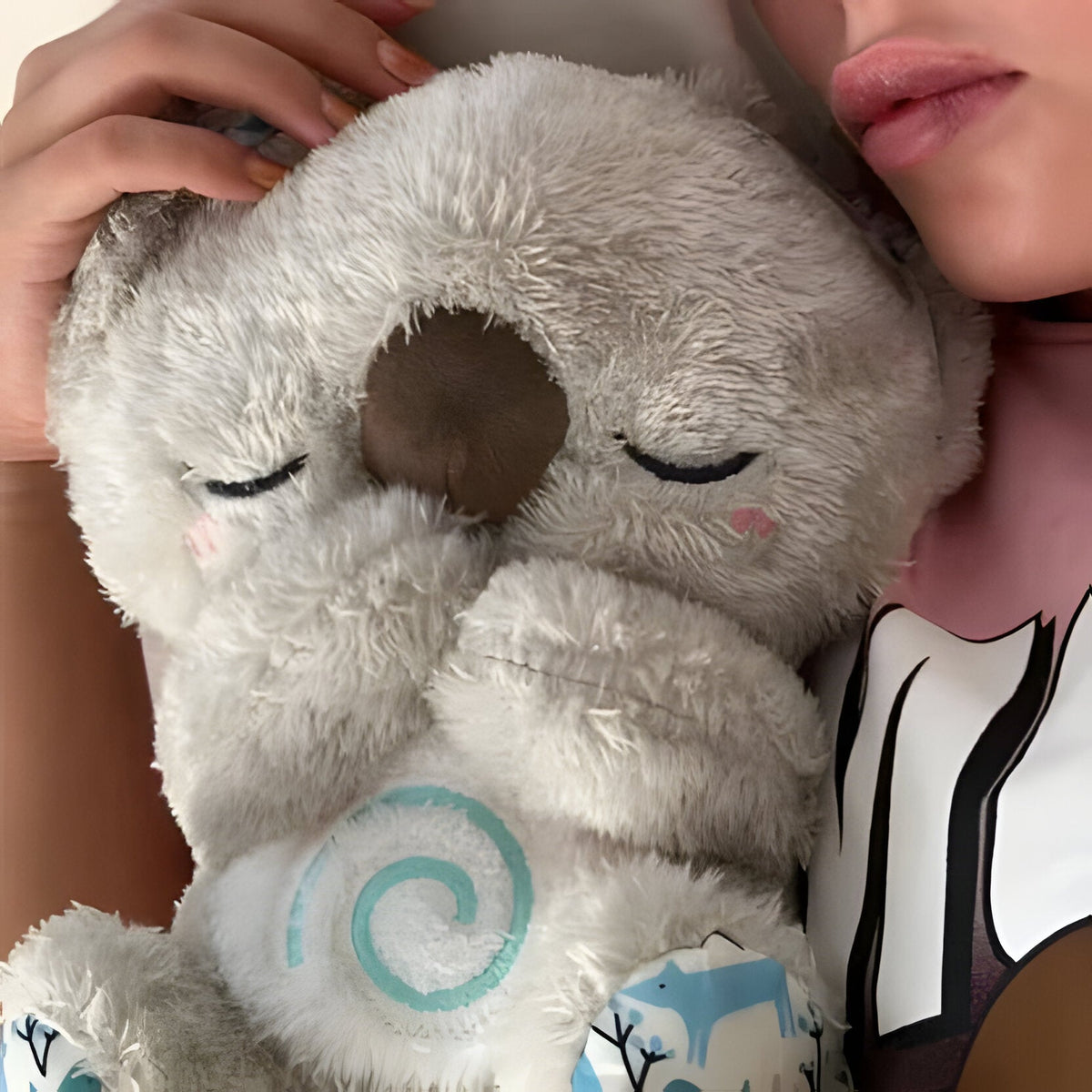Belro plush toy with rhythmic sound, designed for men, featuring soft fabric and playful details in a cozy clothing style.