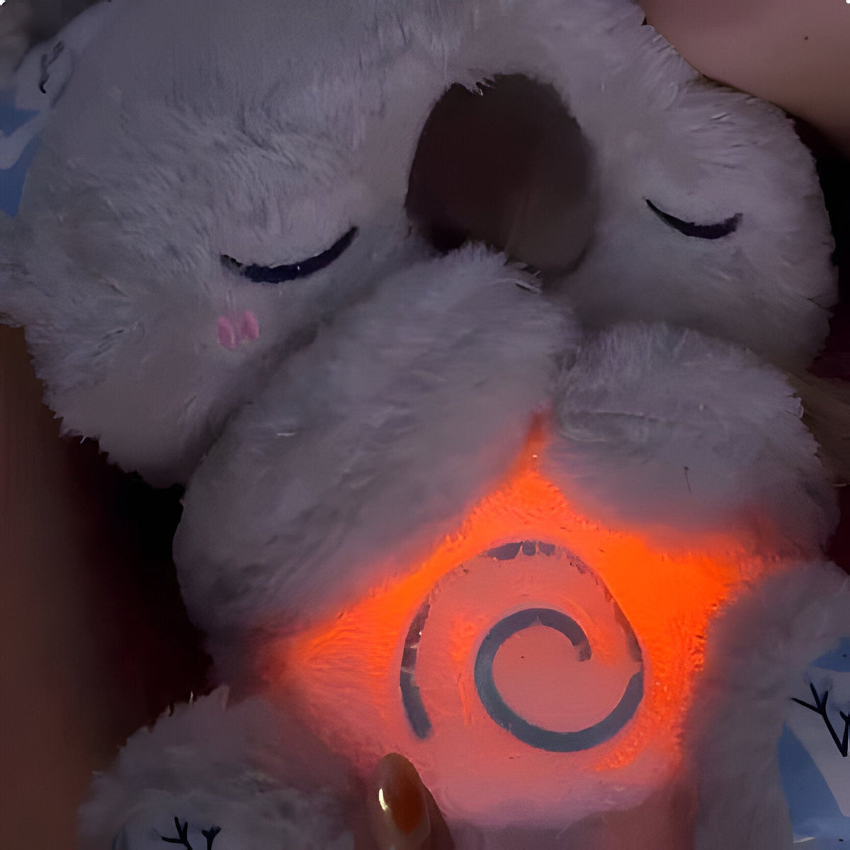 Belro plush toy with rhythmic sound, designed for children, featuring soft fabric and playful appearance.