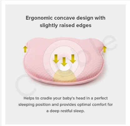 Belro ergonomic baby pillow with soft fabric and supportive design, ideal for comfortable sleep and gentle head support for infants.