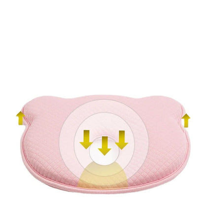 Belro ergonomic baby pillow with soft fabric and supportive design, ideal for comfortable infant sleep and head shaping.
