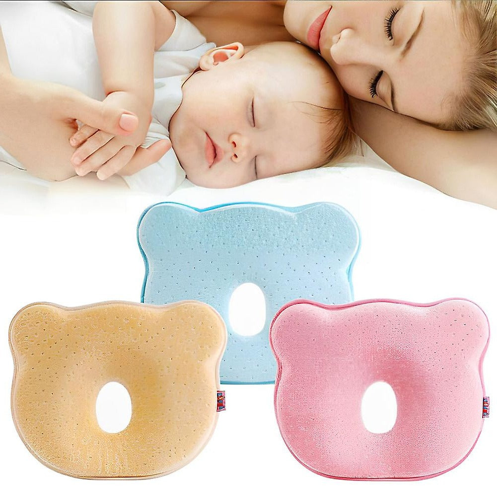 Belro ergonomic baby pillow with soft fabric cover, designed for comfortable support and gentle cushioning for infants.