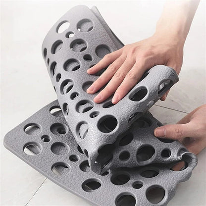 Belro non-slip shower mat with textured surface for safety and comfort in bathroom, made for secure grip on wet surfaces.