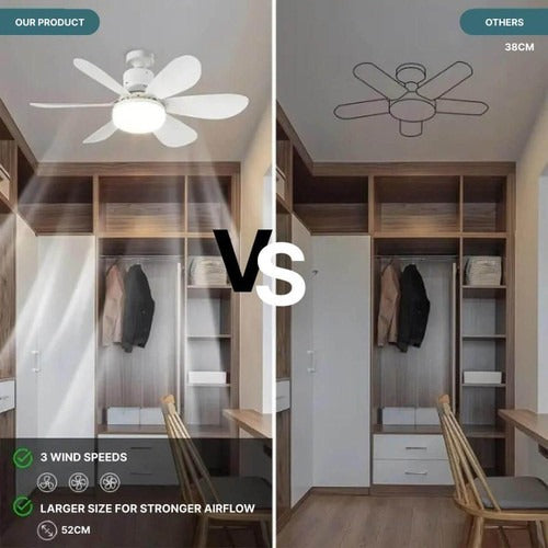 Belro ceiling-mounted outdoor fan installed on a porch, providing cooling and airflow for outdoor living spaces.