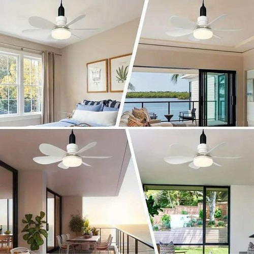 Belro ceiling-mounted outdoor fan installed on a patio ceiling, providing airflow for outdoor home and garden spaces.