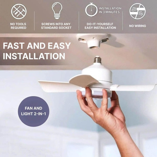 Belro ceiling-mounted outdoor fan installed in a home patio, featuring a sleek design and metal blades for efficient cooling.