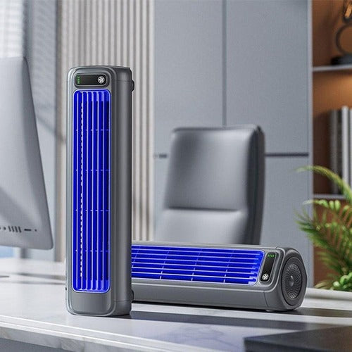 Belro portable tabletop fan with adjustable blades and compact design, ideal for personal cooling in home or office.
