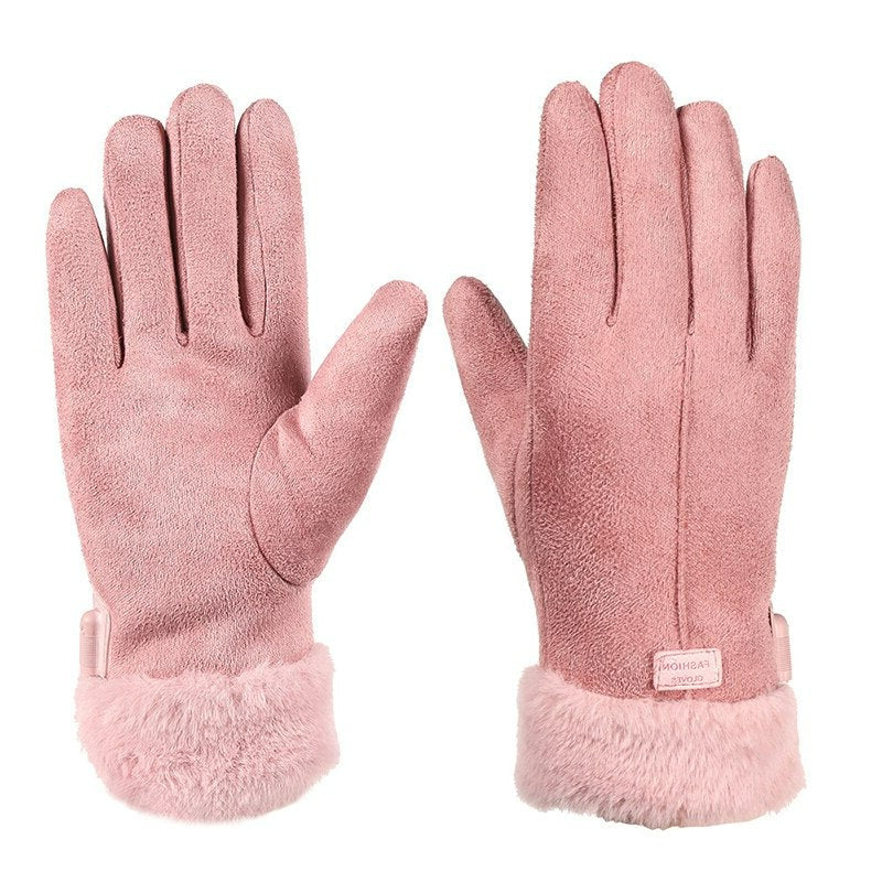 BowLift women's winter gloves with touchscreen fingertips, soft insulated lining, and warm, durable material for cold weather use.