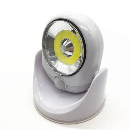 Belro motion-activated LED lamp with sleek electronic design, glowing in a modern setting for energy-efficient lighting.