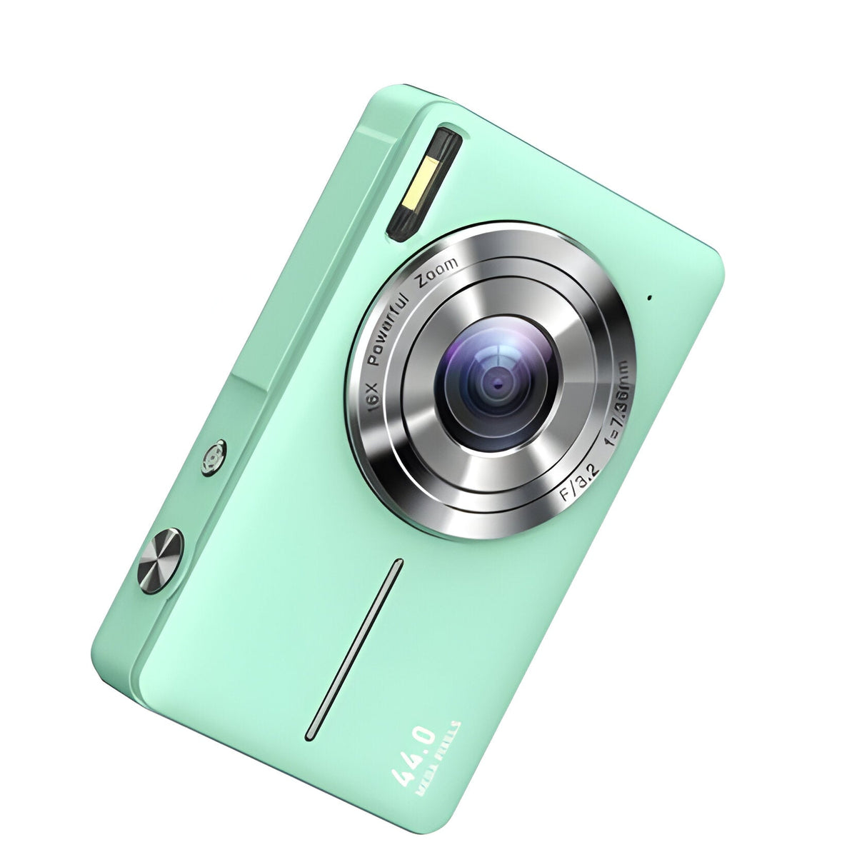 Belro compact digital camera with retro design, featuring a sleek black body and vintage-inspired controls.