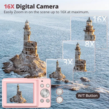 Belro compact digital camera with retro design, featuring a vintage-style body and modern digital lens for stylish photography.