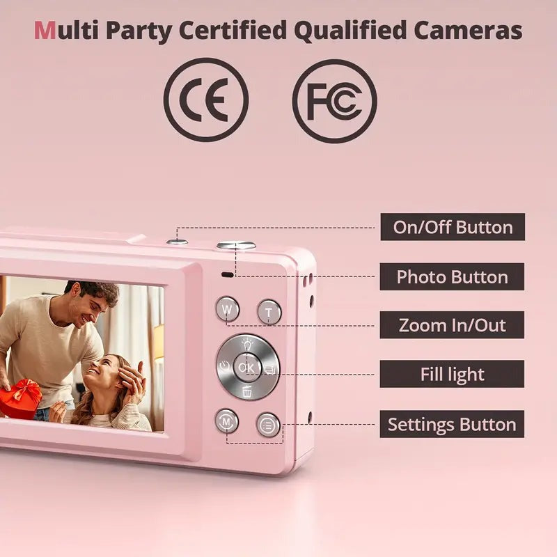 Belro compact digital camera with retro design, featuring a classic style and modern digital features, shown in the image.