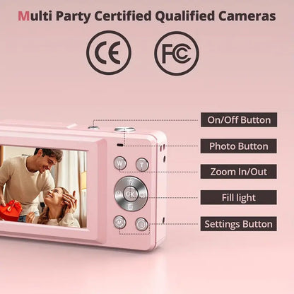Belro compact digital camera with retro design, featuring a classic style and modern digital features, shown in the image.