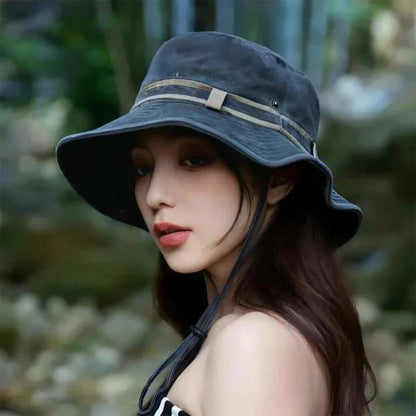 Belro wide brim outdoor sun hat with adjustable strap and breathable fabric, ideal for outdoor activities and sun protection.