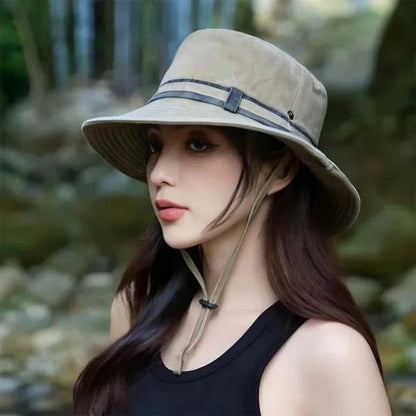 Belro wide brim outdoor sun hat with adjustable strap and breathable fabric, perfect for outdoor protection and style.
