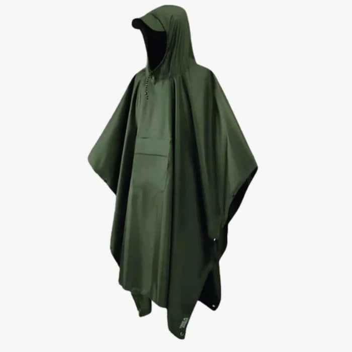 Belro rain poncho for outdoor coverage, lightweight waterproof rainwear with a hood, designed for outdoor activities and protection from rain.