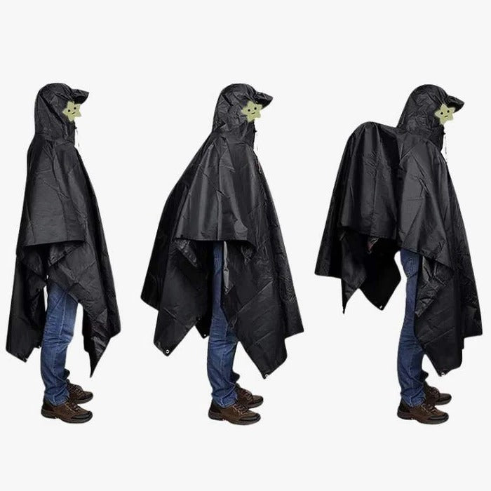 Belro rain poncho for outdoor coverage, lightweight waterproof rainwear with hood, designed for protection in wet weather conditions.