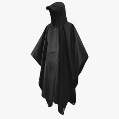 Belro rain poncho for outdoor coverage, lightweight waterproof clothing with hood, designed for protection in rainy weather.