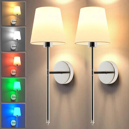 Belro wireless outdoor wall light mounted on a garden wall, providing ambient illumination for outdoor spaces.