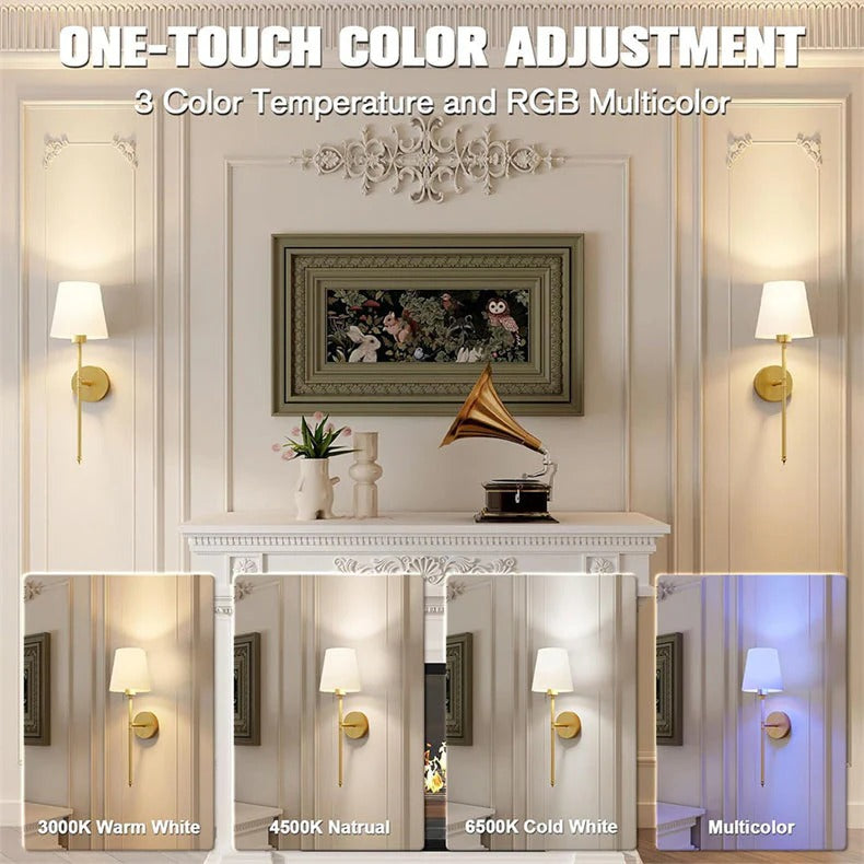 Belro wireless wall lights mounted outdoors, providing ambient lighting for home garden or patio areas.