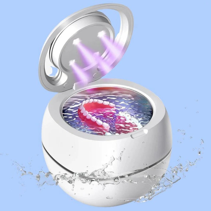 Belro denture cleaner machine for home use, compact device designed to sanitize dentures easily and effectively.