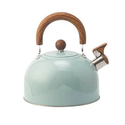 Belro whistling kettle for hot drinks, featuring a classic design and a shiny metal finish, suitable for kitchen and dining use.
