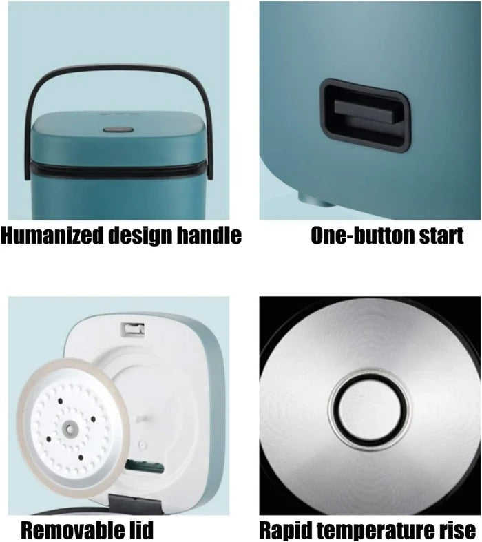 Belro mini rice cooker for home use, compact kitchen appliance with a sleek design, ideal for preparing rice quickly and easily.