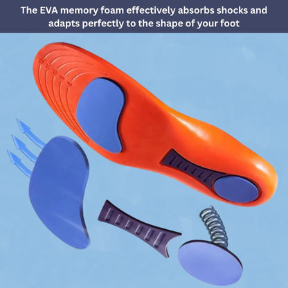 Belro orthopedic insoles for targeted foot support, showing cushioned design and arch relief for health and comfort.