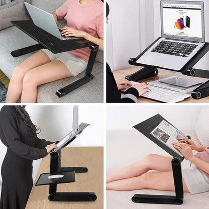 Belro ergonomic laptop stand for computers, showing a sleek silver design with adjustable height for improved ergonomics.