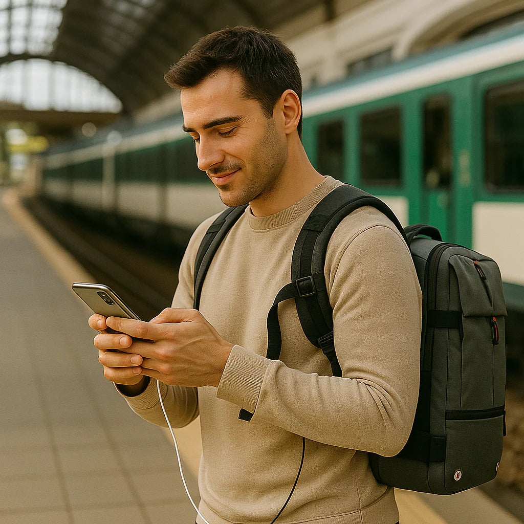 Belro compression travel backpack with multiple compartments and adjustable straps, designed for organized and comfortable travel.