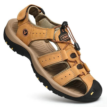 Belro men's summer outdoor sandals with adjustable straps, open-toe design, and cushioned soles for comfortable wear.