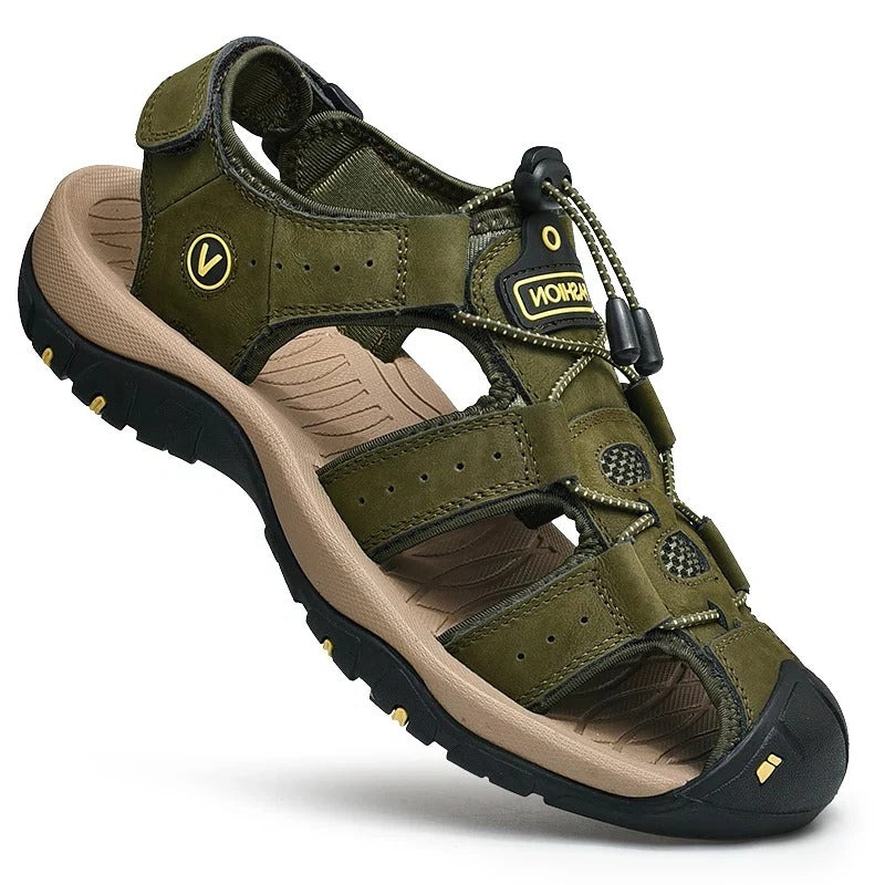 Belro men's summer outdoor sandals with adjustable straps and cushioned soles, ideal for comfortable outdoor footwear.