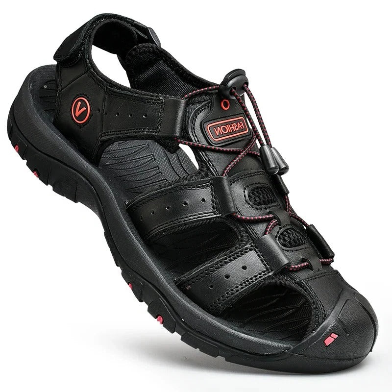 Belro men's summer outdoor sandals with adjustable straps and cushioned soles, ideal for casual outdoor activities.