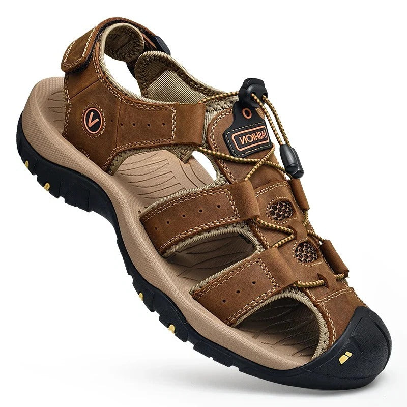 Belro men's summer outdoor sandals with adjustable straps and cushioned soles, suitable for casual outdoor wear.