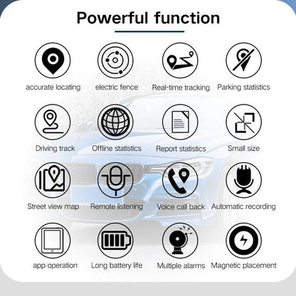 Mini magnetic GPS tracker by Belro, compact electronic device with magnetic case, designed for real-time location tracking.