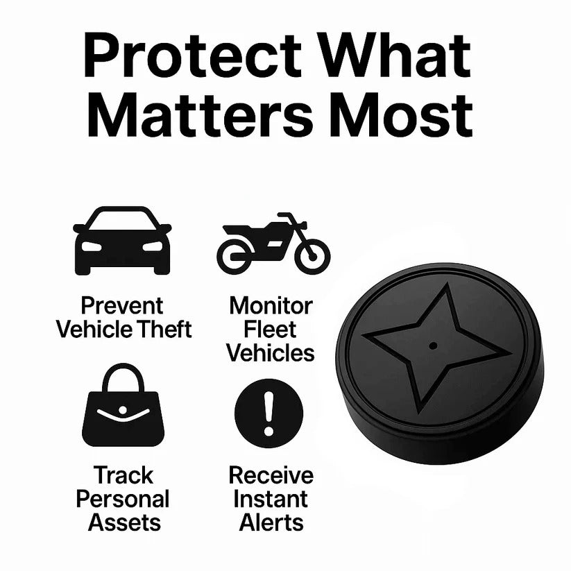Mini magnetic GPS tracker by Belro with compact design, featuring magnetic mounting and digital display for easy vehicle tracking.