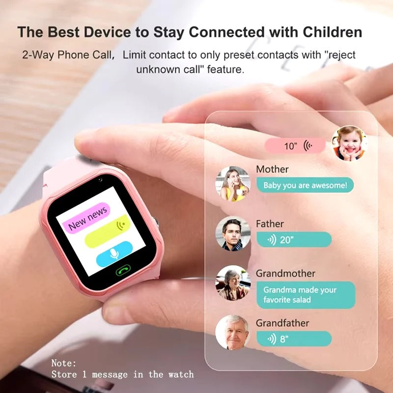 Belro Kids Smart Watch GPS Tracker with colorful strap and digital display showing time and GPS status for children.