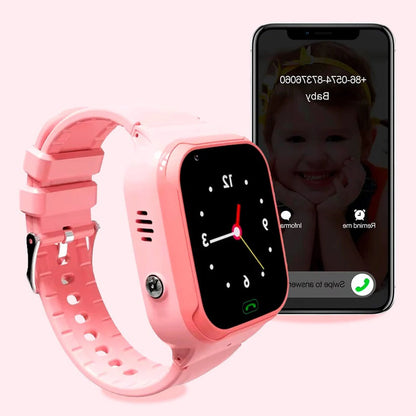 Kids smart watch GPS tracker by Belro with colorful strap, digital display, and GPS navigation features for child safety and tracking.
