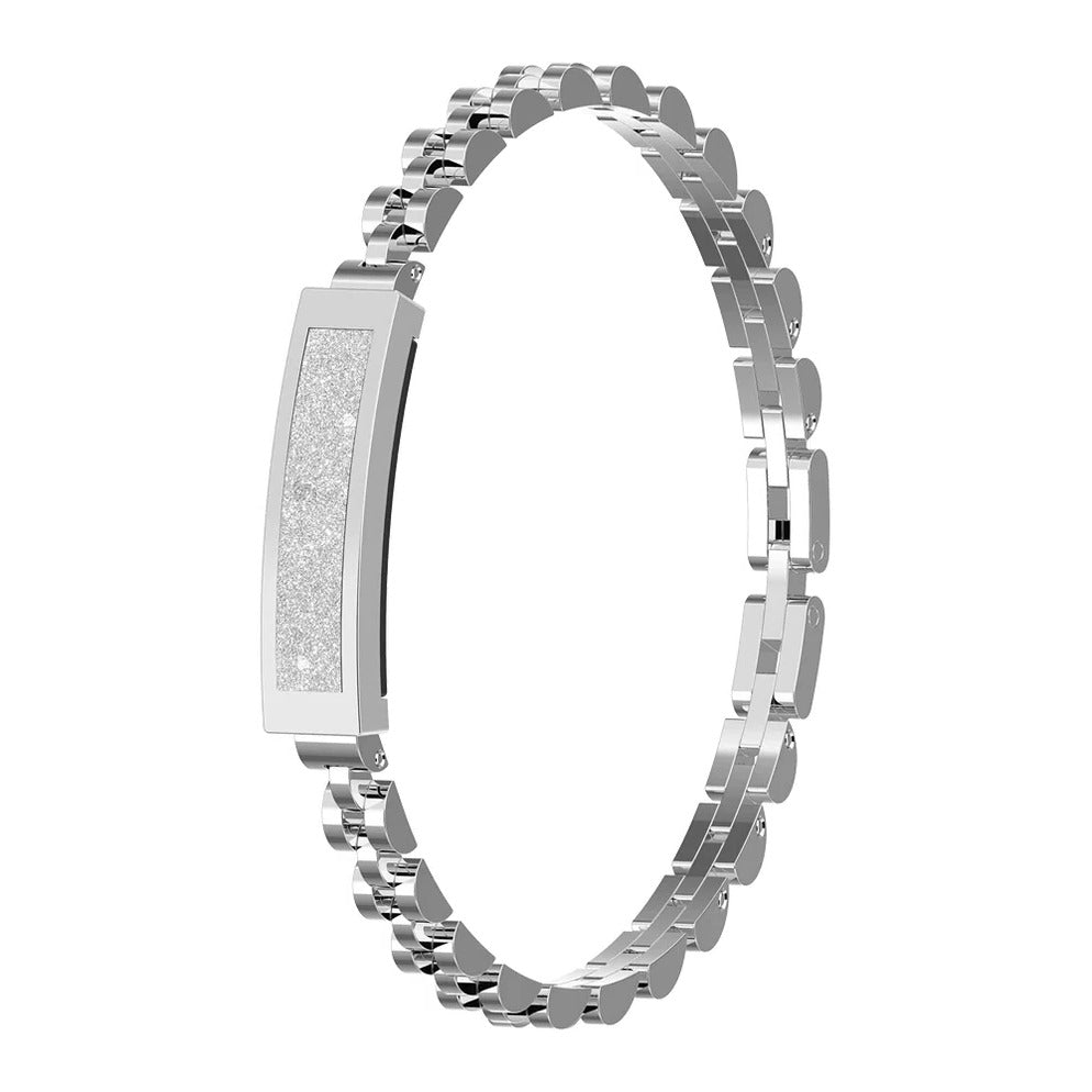 Belro women's smart chain bracelet with integrated smartwatch features, sleek design with metallic finish and adjustable band.